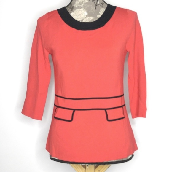 Cable & Gauge Sweaters - Cable & Gauge Sweater Sz S Red Black Lightweight